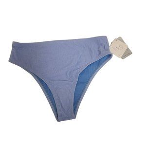 VYB Wavy High Waisted Bikini Bottoms Swim Suit Periwinkle Blue XL NWT